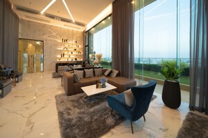 Living Room in 4 BHK Apartment at Vanrai Shopping Premises, Goregaon East – for Rent