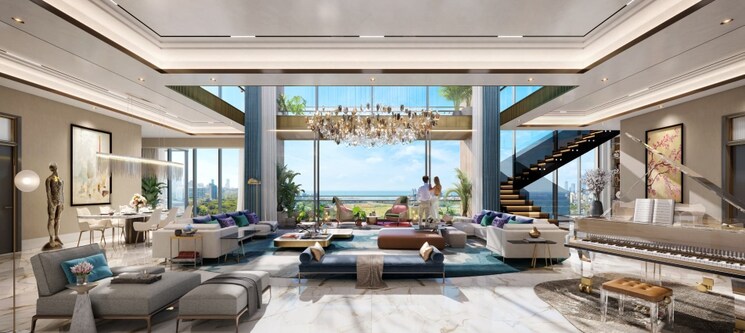 Living Room, vanrai-shopping-premises 4 Bedroom 2600 Sq.Ft. Apartment In Goregaon East Mumbai 9558158