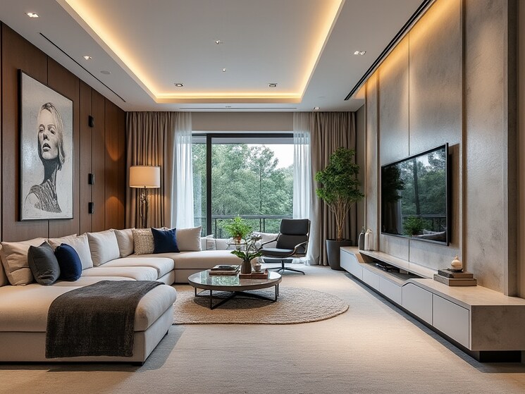 Living Room, mhada-vanrai-colony 4 Bedroom 2300 Sq.Ft. Apartment In Goregaon East Mumbai 9558163