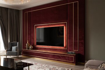 Living Room in 4 BHK Apartment at Mhada Vanrai Colony, Goregaon East – for Rent