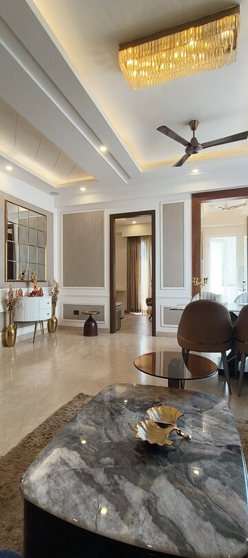 Living Room in 4 BHK Builder Floor at Ansal API Esencia, Sector 67 – for Sale