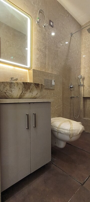 Bathroom in 4 BHK Builder Floor at Ansal API Esencia, Sector 67 – for Sale