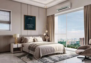 Bedroom in 3 BHK Apartment at Embassy One Thane, Panch Pakhadi – for Rent