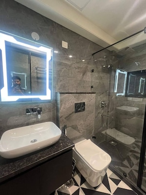 Bathroom in 1 BHK Builder Floor at Enkay Towers, Sector 19 – for Rent