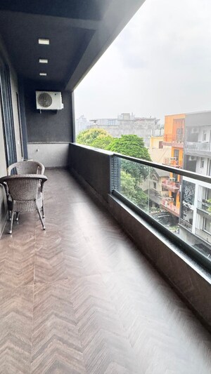 Balcony in 2 BHK Builder Floor at Enkay Towers, Sector 19 – for Rent