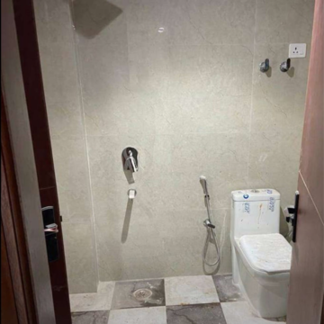 Bathroom in 3 BHK Builder Floor at Chattarpur – for Rent