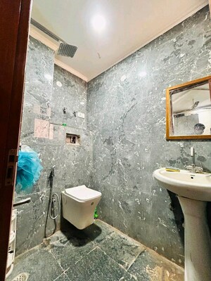 Bathroom in 2 BHK Builder Floor at Chattarpur – for Rent