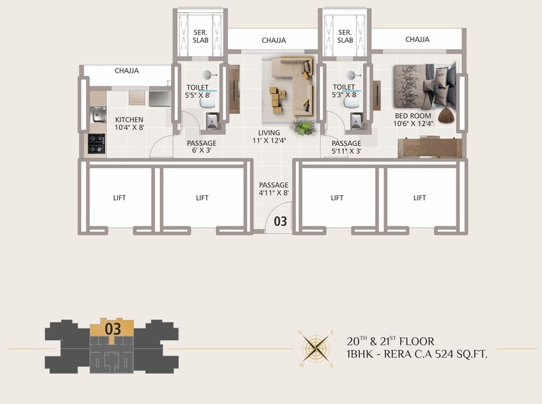 Floor Plan, matunga east 4 Bedroom 1450 Sq.Ft. Apartment In Matunga East Mumbai 9560080