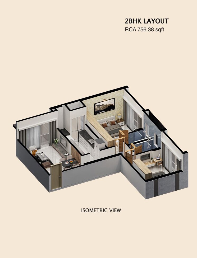 Floor Plan, bluestone-tulsi-heritage 2 Bedroom 723 Sq.Ft. Apartment In Dadar East Mumbai 9560131