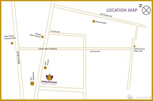 3 BHK Apartment – Map Location View at Sterling Dewberries, Sahakara Nagar - for Sale