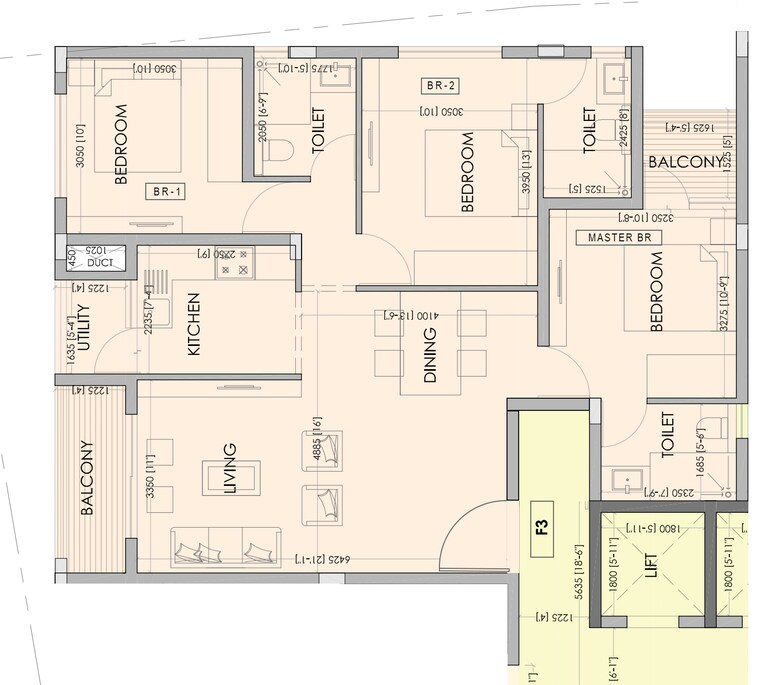 Master Plan, sterling-dewberries 3 Bedroom 1360 Sq.Ft. Apartment In Sahakara Nagar Bangalore 9560122