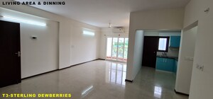 Living Room in 3 BHK Apartment at Sterling Dewberries, Sahakara Nagar – for Sale