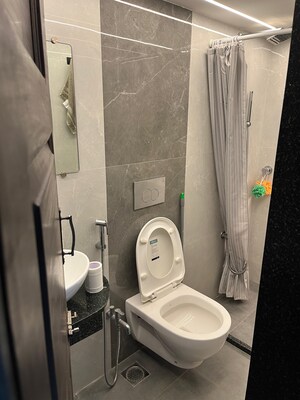 Bathroom in 2 BHK Apartment at Mahim – for Rent