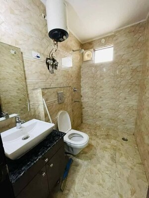 Bathroom in 3 BHK Builder Floor at Chattarpur – for Rent