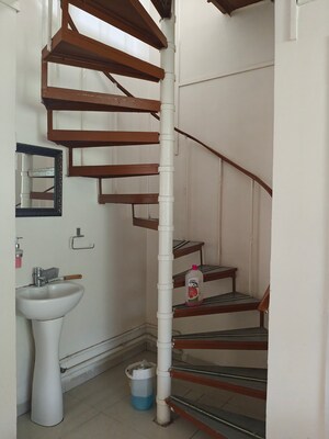 Staircase in 3 BHK Apartment at Madhav Residency, Aundh – for Rent