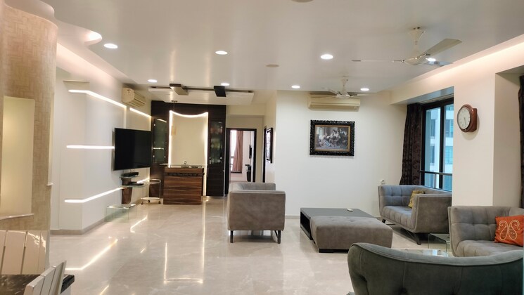 Living Room, oberoi-realty-woods 5 Bedroom 2100 Sq.Ft. Apartment In Goregaon East Mumbai 9562312