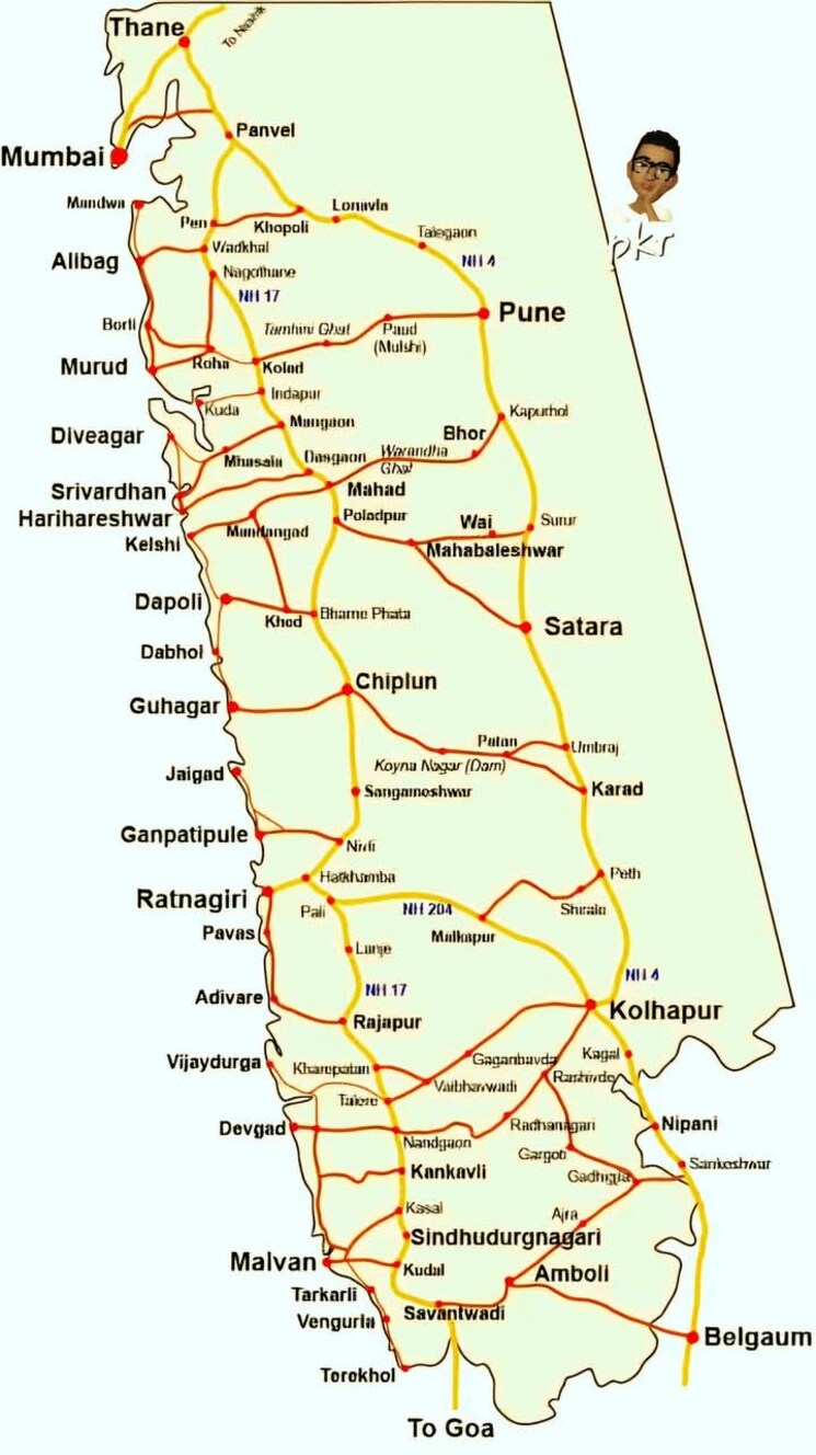 Map Location, mangaon  5 Acre Plot In Mangaon Raigad 9562349