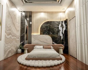 Bedroom in 4 BHK Apartment at Unity The Amaryllis, Karol Bagh – for Sale