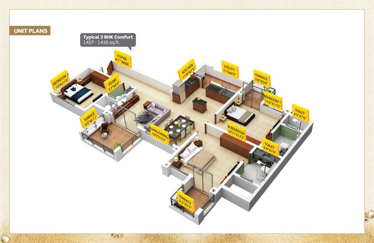 Floor Plan, keshav nagar 2 Bedroom 674 Sq.Ft. Apartment In Keshav Nagar Pune 9562635