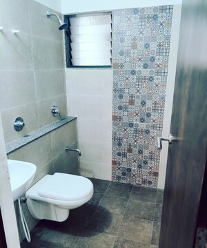 Bathroom in 2 BHK Apartment at Vishwanath Maher Homes 5, Shela – for Rent