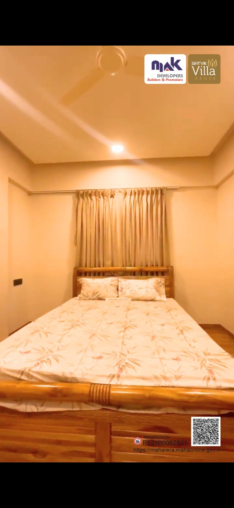 Bedroom, mak-satvik-villa 2 Bedroom 1124 Sq.Ft. Apartment In Baner Pune 9564041