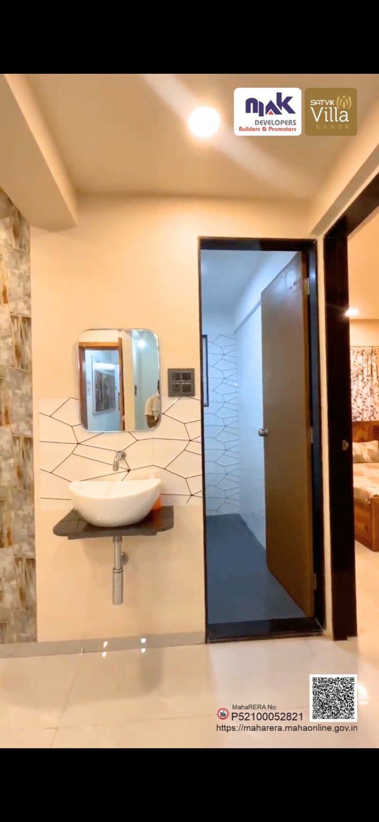 Bathroom, mak-satvik-villa 2 Bedroom 1124 Sq.Ft. Apartment In Baner Pune 9564041