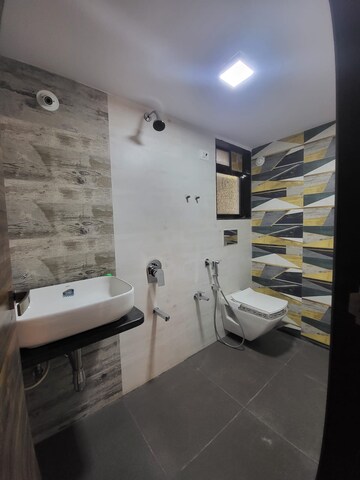 Bathroom in 2 BHK Apartment at Cosmos Jewels, Ghodbunder Road – for Rent