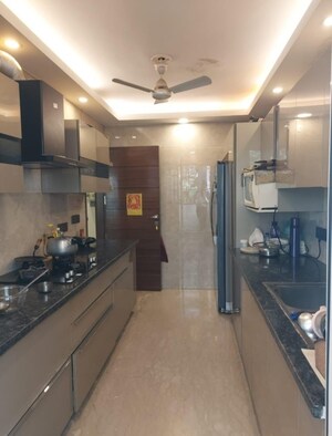 Kitchen in 3 BHK Builder Floor at Greater Kailash ii – for Rent