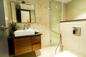 Bathroom in 4 BHK Apartment at Pradeep Bliss, Somajiguda – for Sale