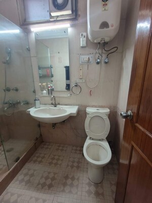 Bathroom in 3 BHK Apartment at Rajapushpa Provincia, Narsingi – for Rent