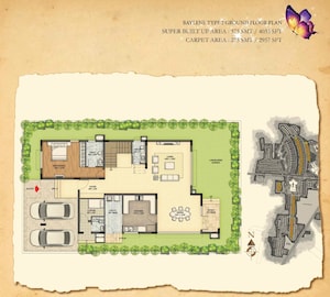 Master Plan in 4 BHK Villa at Prestige Lakeside Habitat, Varthur – for Rent