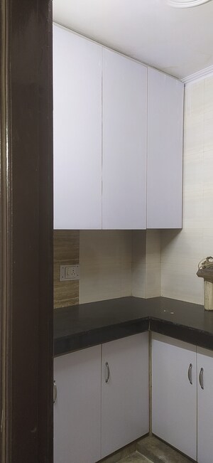 Kitchen in 1 BHK Builder Floor at Khirki Extension – for Rent