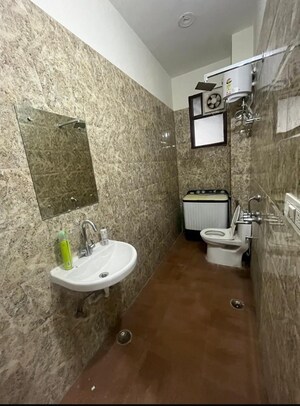 Bathroom in 1 RK Builder Floor at Saket – for Rent