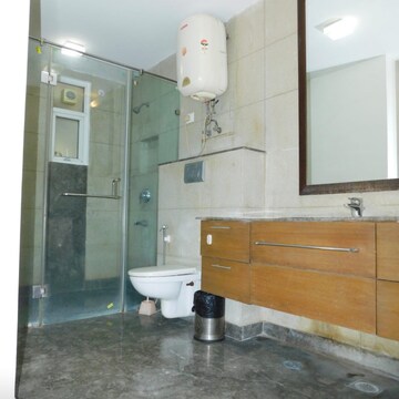 Bathroom in 3 BHK Builder Floor at Boutique Residential Apartments A-10 3, Vasant Vihar – for Rent