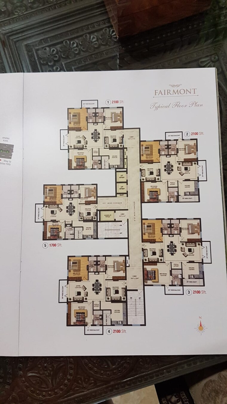 Floor Plan, aditya-empress-towers 3 Bedroom 2100 Sq.Ft. Apartment In Shaikpet Hyderabad 9565359