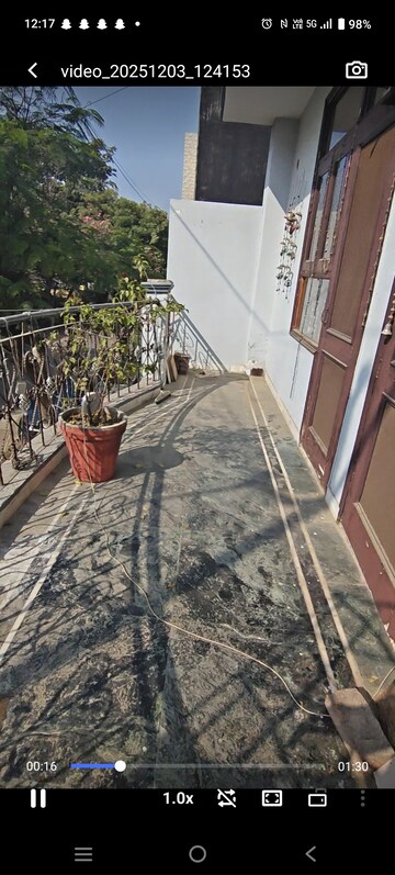 Balcony in 2 BHK Independent House at Sector 49 – for Rent