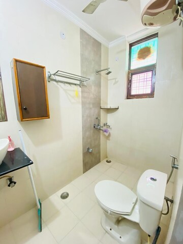 Bathroom in 2 BHK Builder Floor at Unitech Infospace, Sector 21 – for Rent