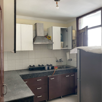 Kitchen in 3 BHK Apartment at Maya Garden City, Nagla Road – for Rent