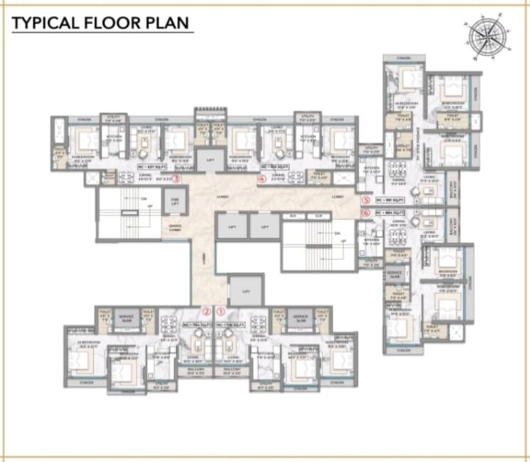 Floor Plan, shree-avneesh-imperium 2 Bedroom 613 Sq.Ft. Apartment In Mulund East Mumbai 9566023