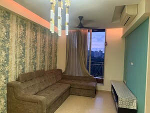 Living Room in 1 BHK Apartment at One Hiranandani Park, Ghodbunder Road – for Sale
