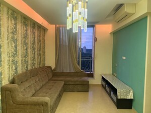 Living Room in 1 BHK Apartment at One Hiranandani Park, Ghodbunder Road – for Sale