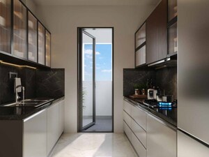 Kitchen in 2.5 BHK Apartment at Shapoorji Pallonji Joyville Celestia, Hadapsar – for Sale