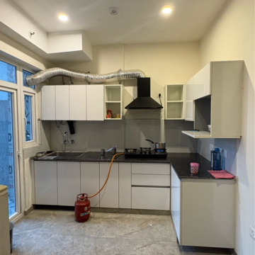Kitchen in 3 BHK Apartment at Oxirich Avenue, Ahinsa Khand 2 – for Rent