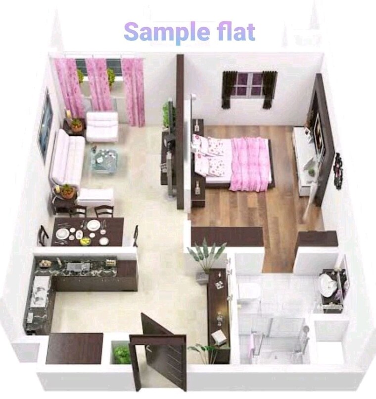 Floor Plan, lodha-belmondo 1 Bedroom 711 Sq.Ft. Apartment In Gahunje Pune 9567243