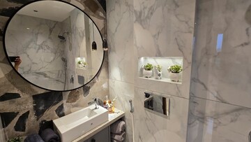 Bathroom in 3 BHK Apartment at Rustomjee Seasons, Bandra East – for Rent