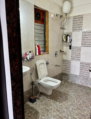 Bathroom in 3 BHK Apartment at Vastu Tower, Malad West – for Rent