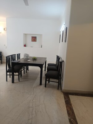 Dining area in 3 BHK Builder Floor at Ansal Sushant Lok I, Sector 43 – for Rent