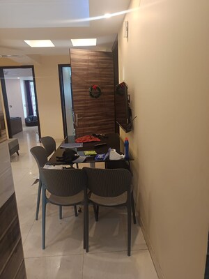 Dining area in 3 BHK Builder Floor at Ansal Sushant Lok I, Sector 43 – for Rent