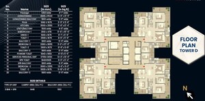 Floor Plan in 2 BHK Apartment at Sector 104 – for Sale