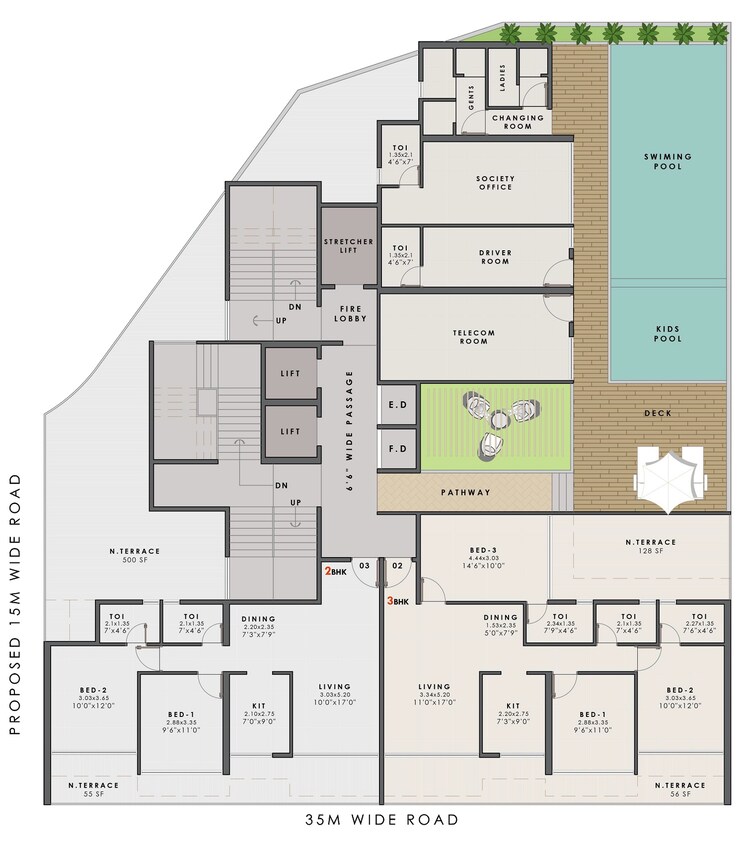 Floor Plan, kharghar sector 36 2 Bedroom 804 Sq.Ft. Apartment In Kharghar Sector 36 Navi Mumbai 9569891